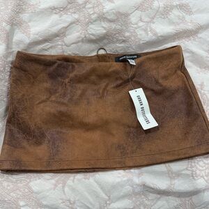 Urban Outfitters Brown Suede Mini Skirt